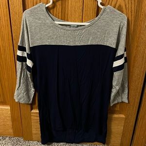 Maurice’s Navy Blue and Grey shirt